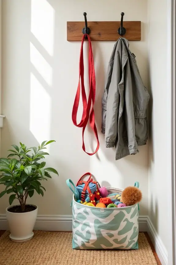 organized leash storage solution