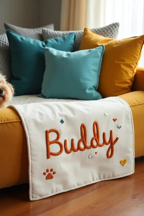 personalized dog name embroidery