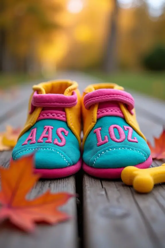 personalized dog shoe embroidery