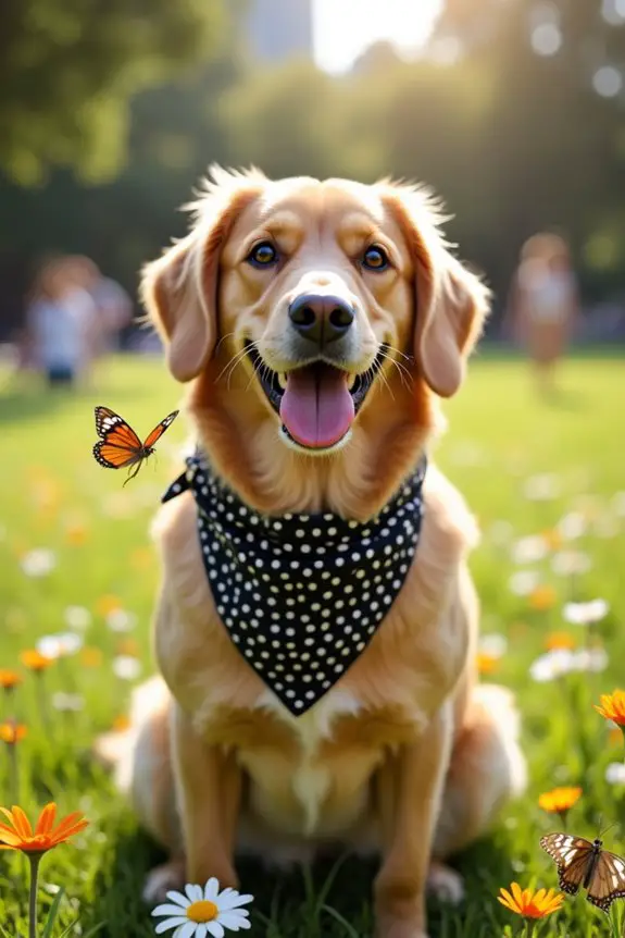polka dot dog bandana