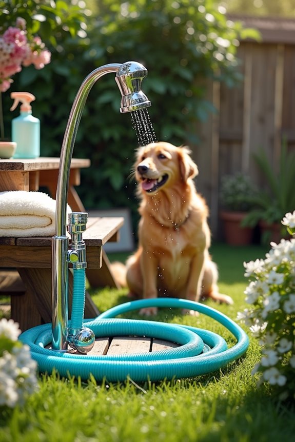 portable dog shower diy