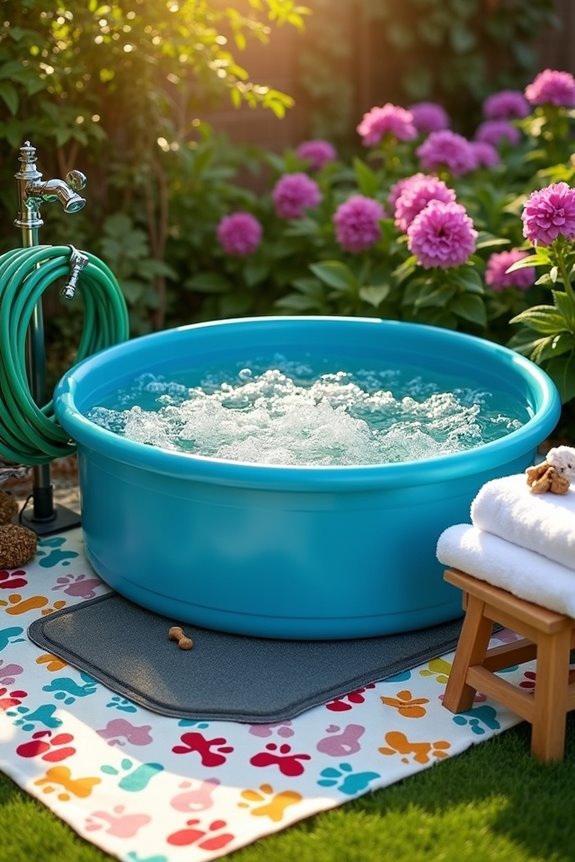 portable outdoor dog bathing