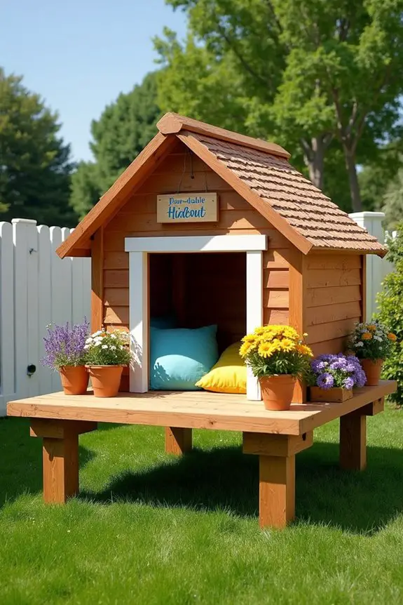 raised platform dog house