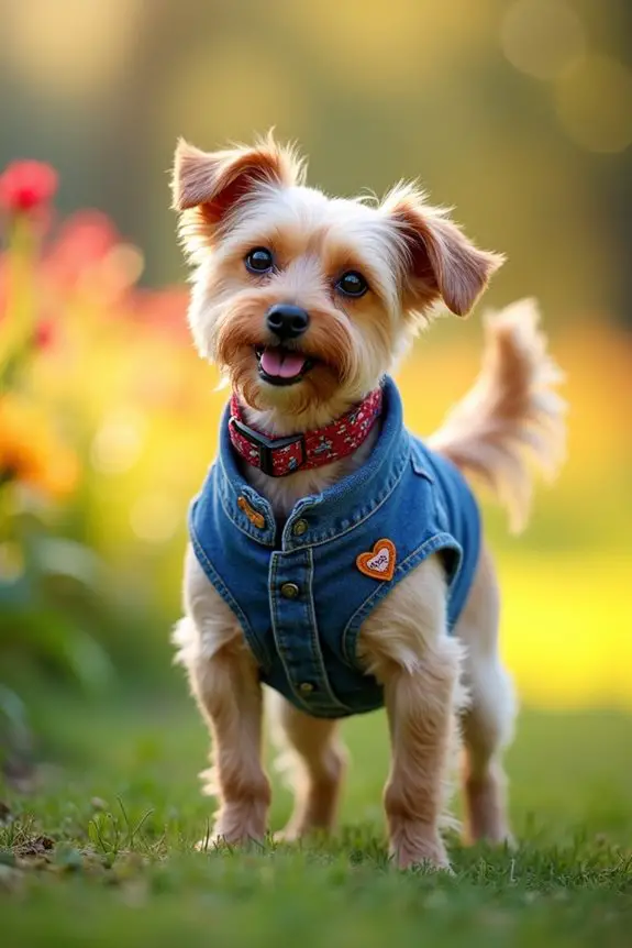 recycled denim pet vests
