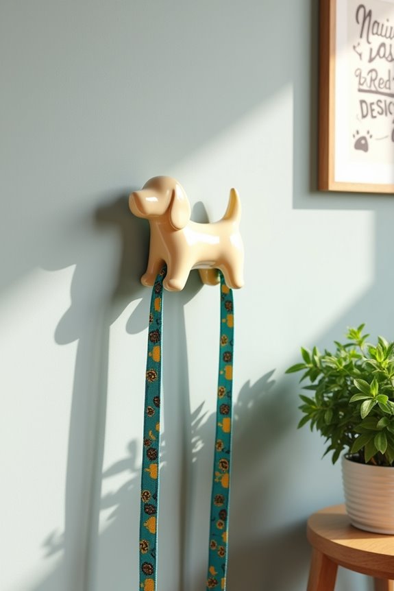 stylish ceramic leash holder