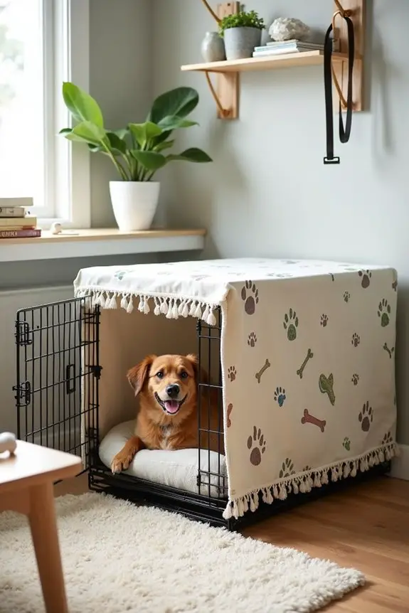 stylish customizable dog crate cover
