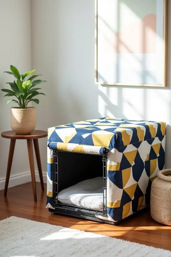 stylish diy dog crate cover
