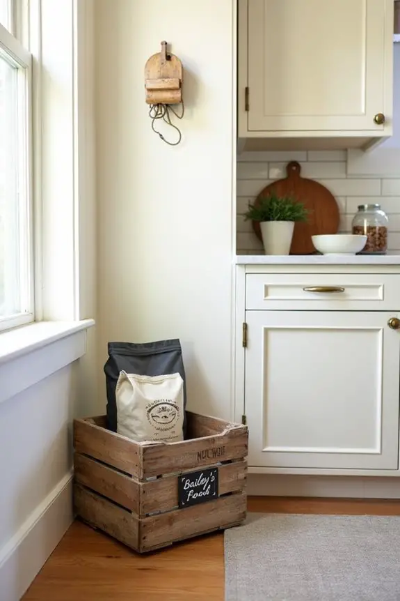 stylish dog food storage