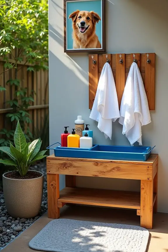 stylish dog wash station