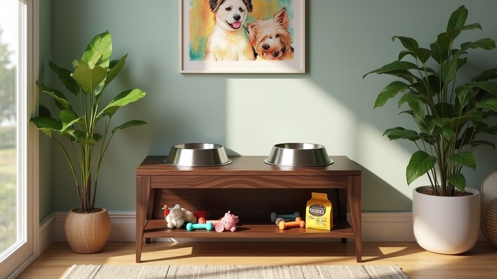 stylish elevated dog feeders