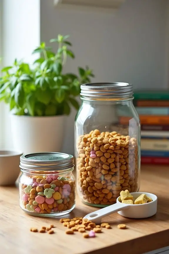 stylish pet food storage