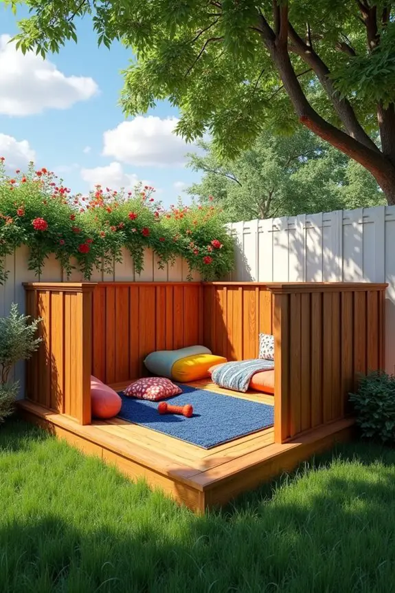 stylish raised dog pen