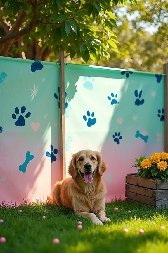 artistic dog fence makeover