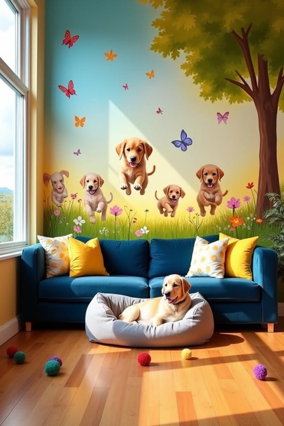 canine mural for dog lovers