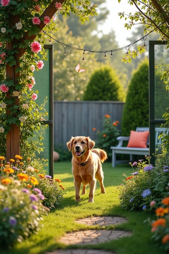 chic garden dog enclosure