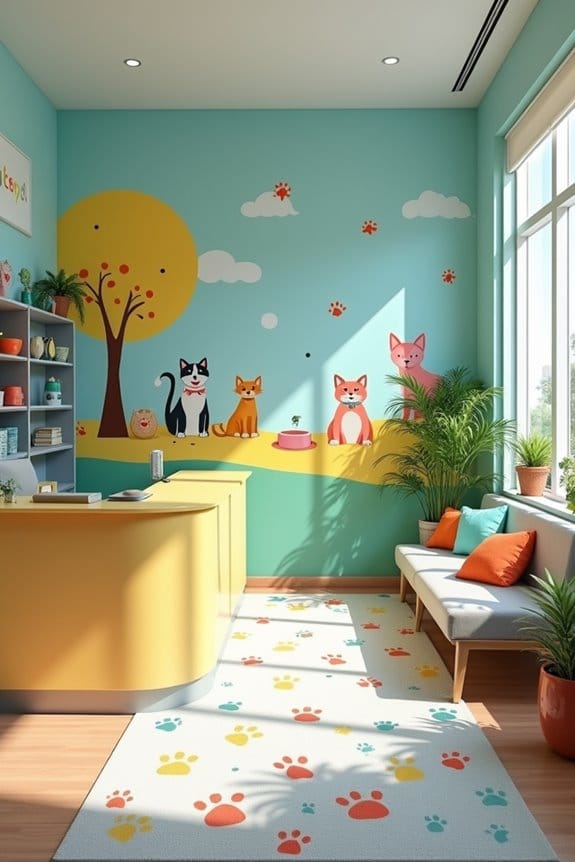 colorful calming office environment