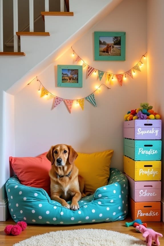 colorful dog space design