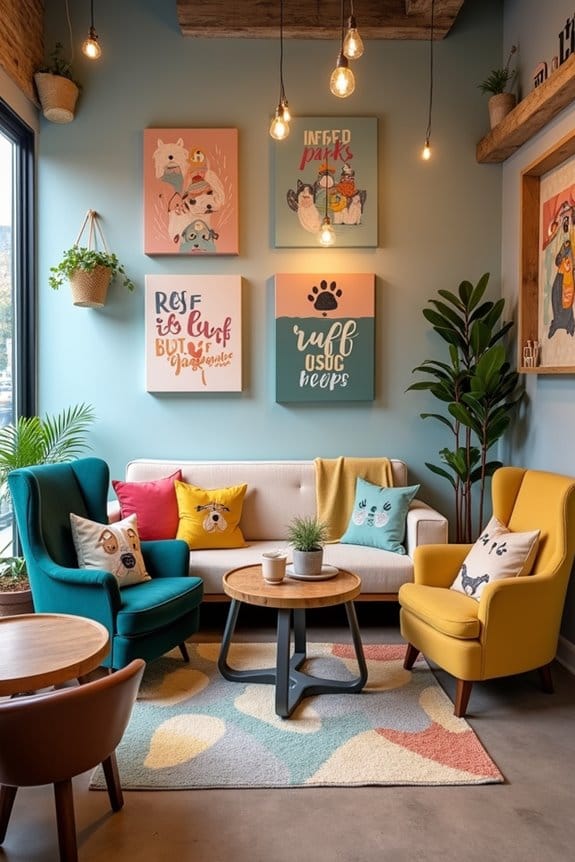 cozy dog caf atmosphere