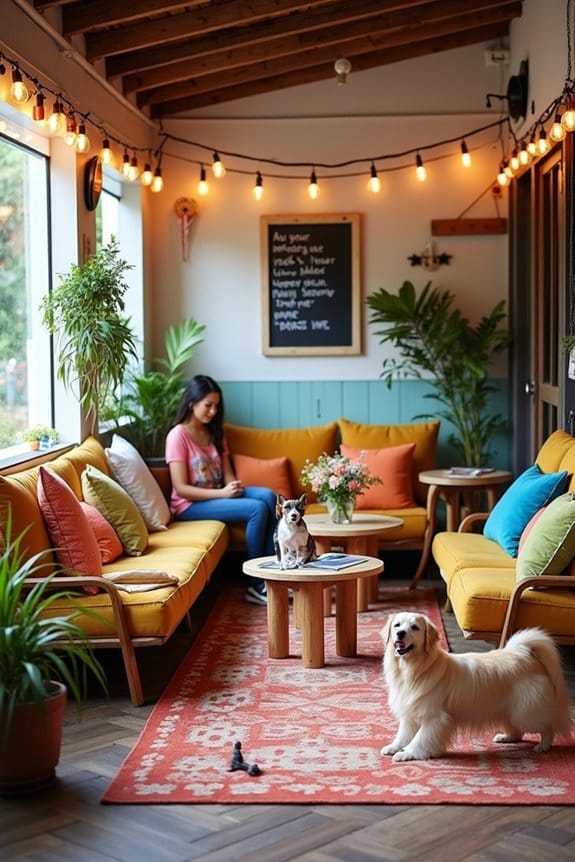 cozy dog friendly play area