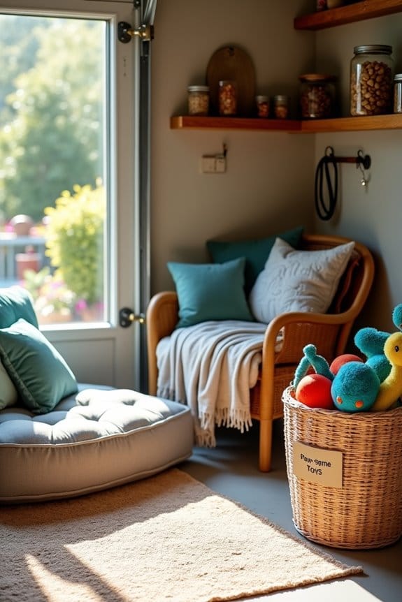cozy garage dog retreat