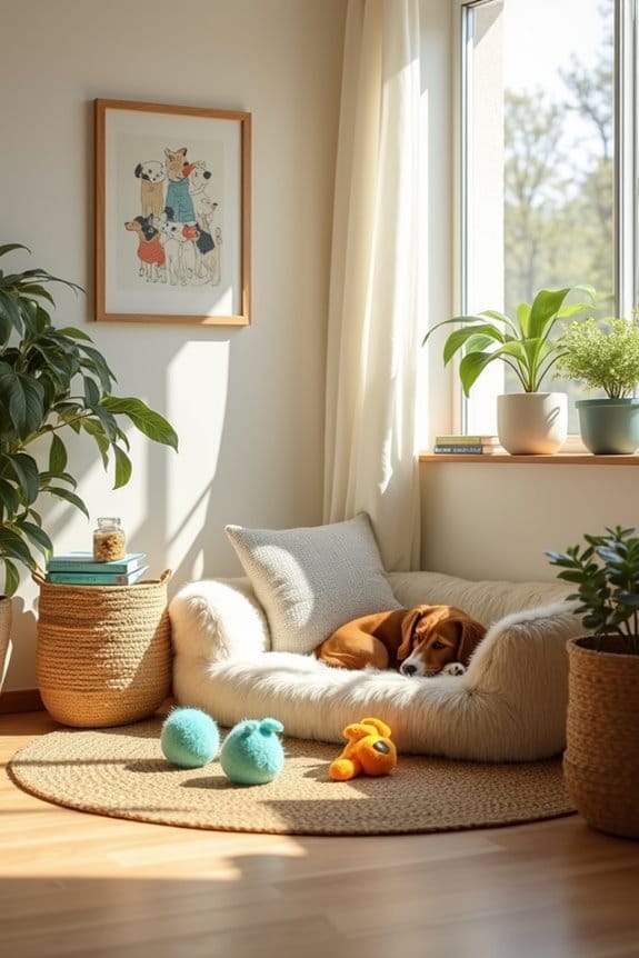 cozy interactive dog space