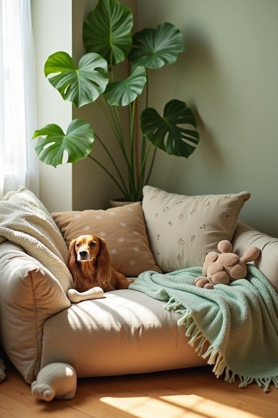 cozy inviting dog corner