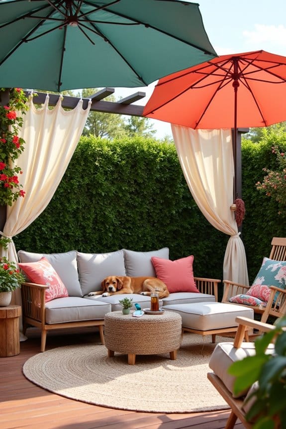 cozy outdoor shade structures