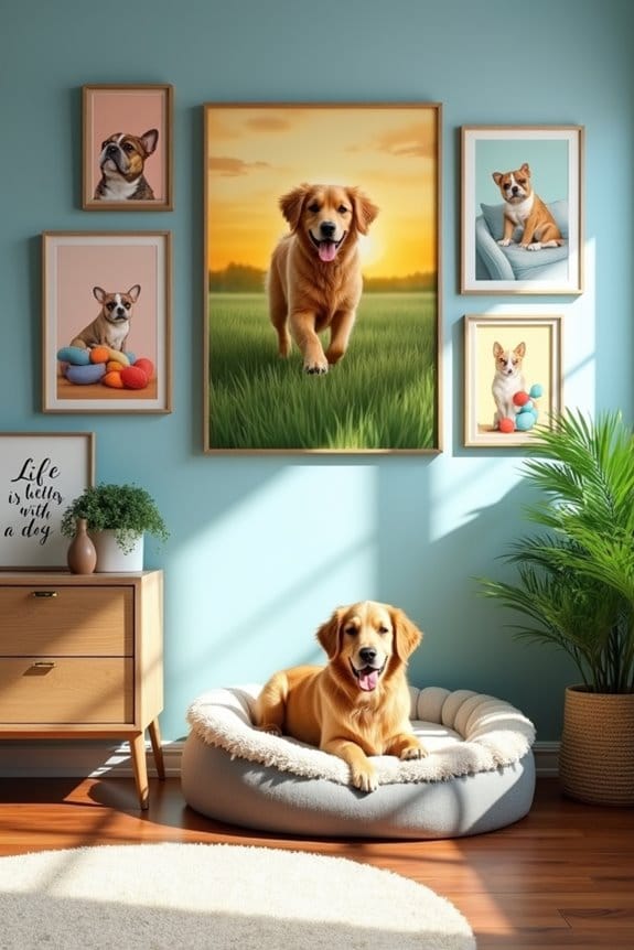 cozy themed dog decor