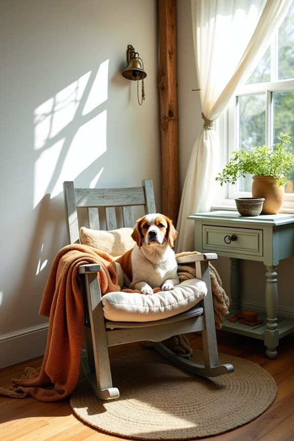 cozy vintage dog bed