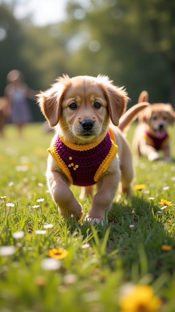 creative crochet dog harnesses