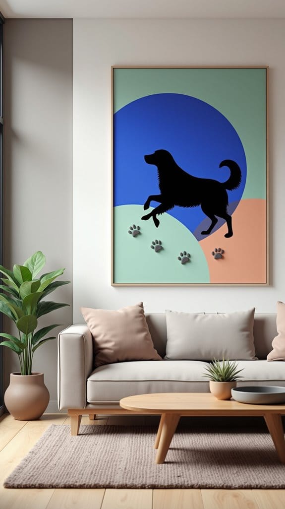 custom dog silhouettes artwork