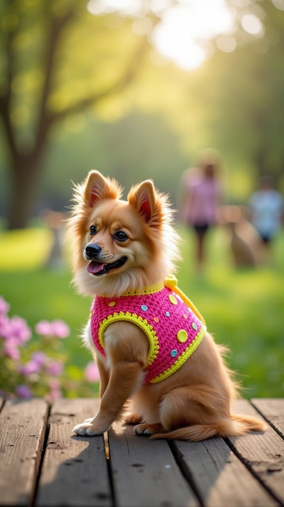 customizable crochet dog harnesses