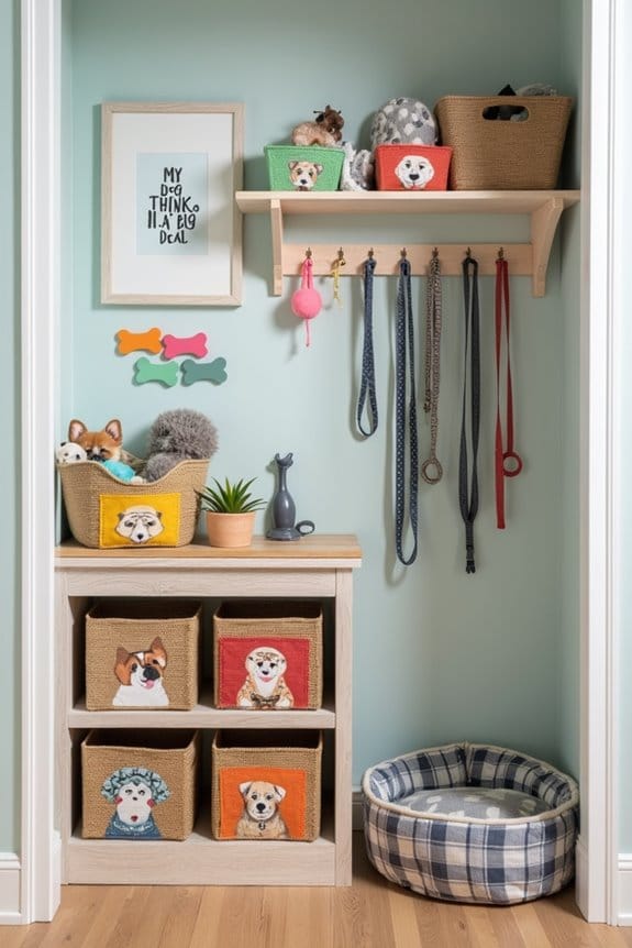dog closet decorative accents