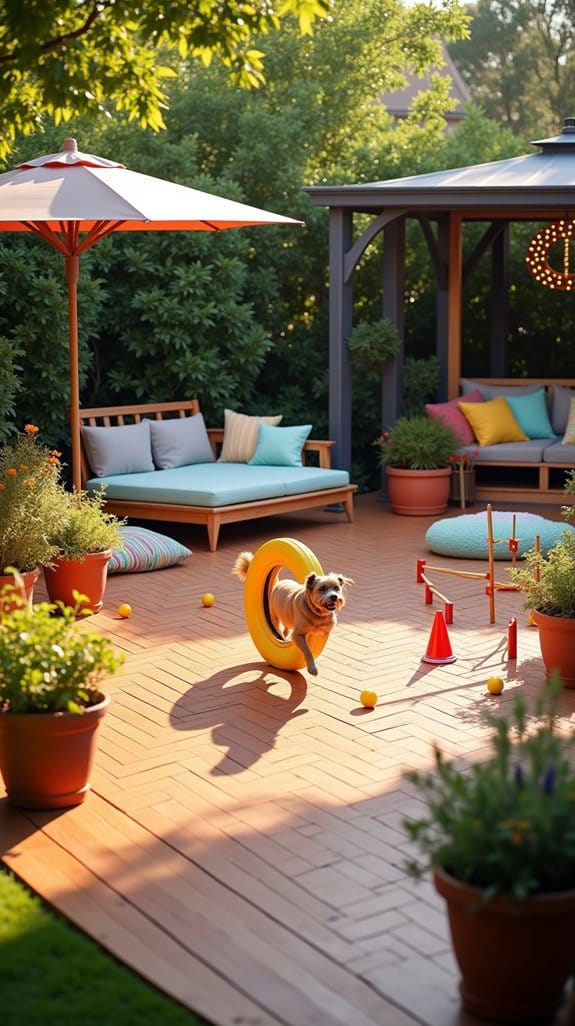 dog friendly backyard deck features