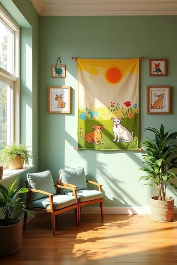 eco friendly vet office decor