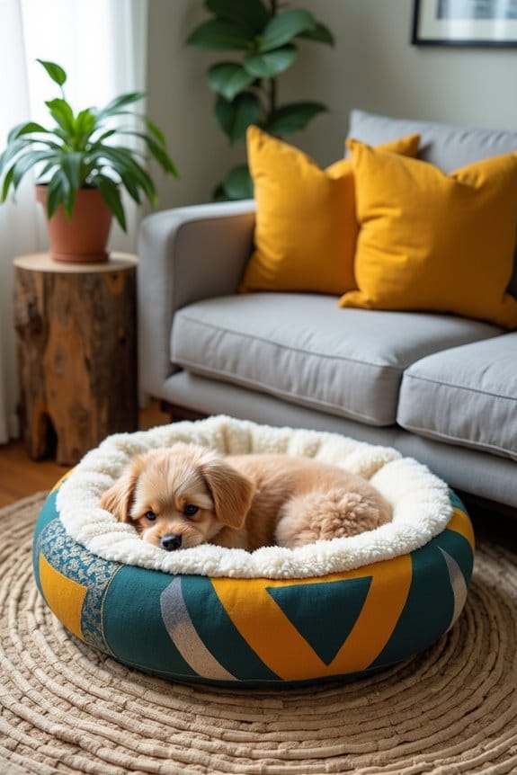 elegant embroidered dog beds