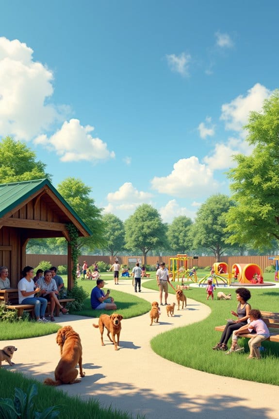 engaging community dog park