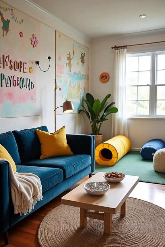 interactive agility lounge setup