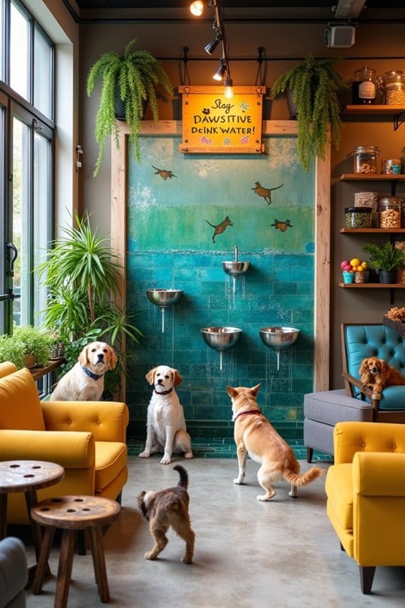 interactive dog hydration stations