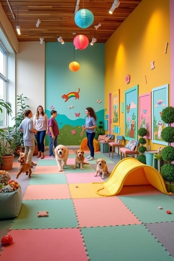 interactive pet play area