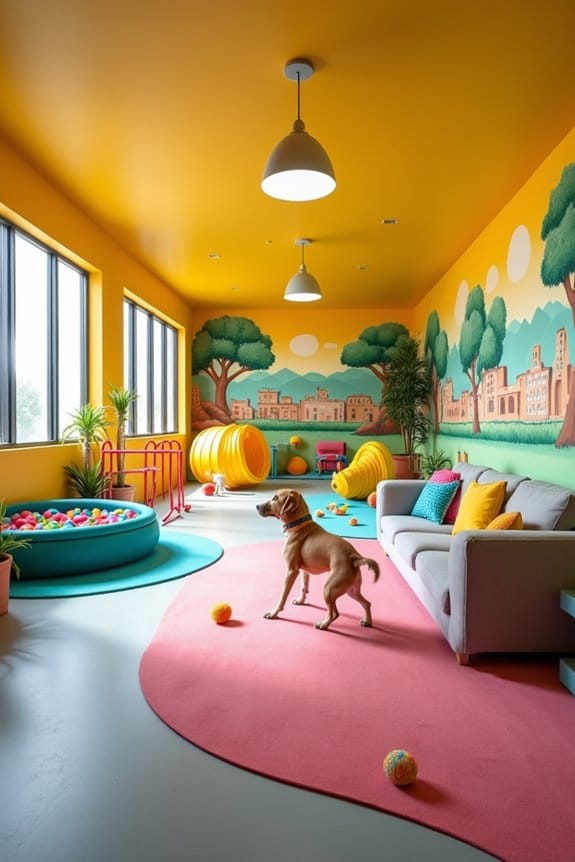 interactive pet play area