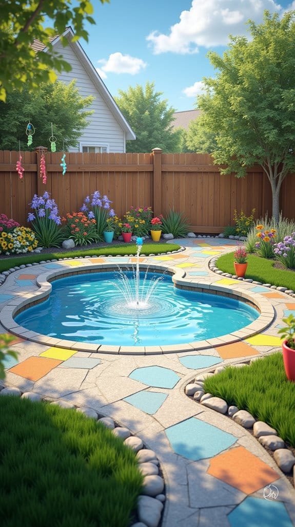 interactive splash pad fun