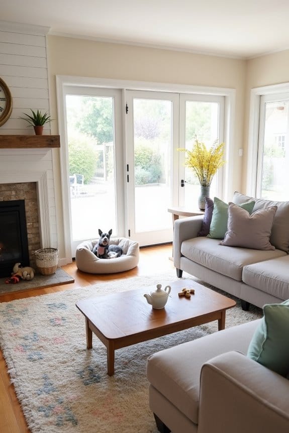 inviting dog friendly living space