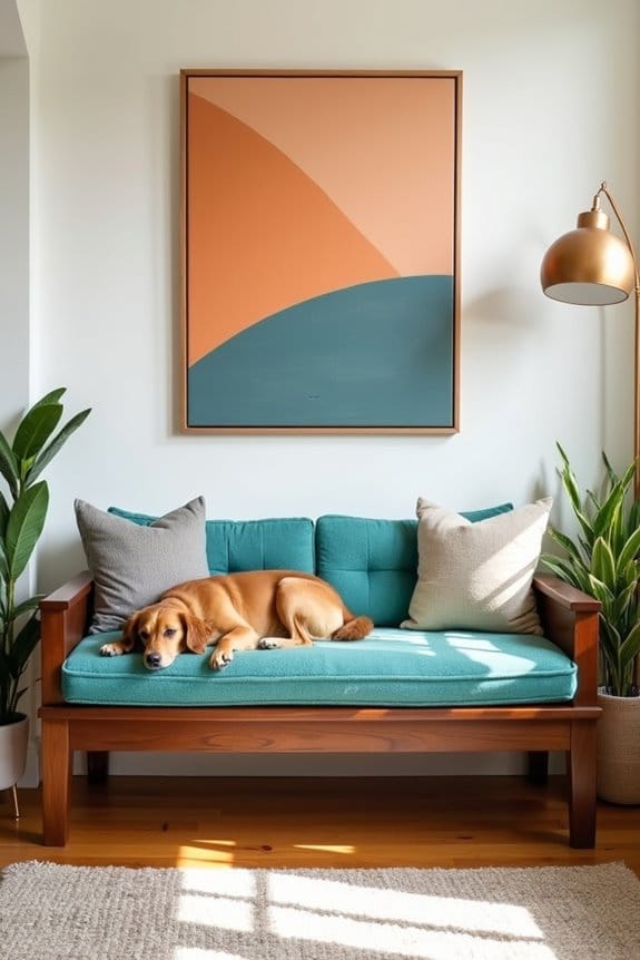 mid century modern dog beds