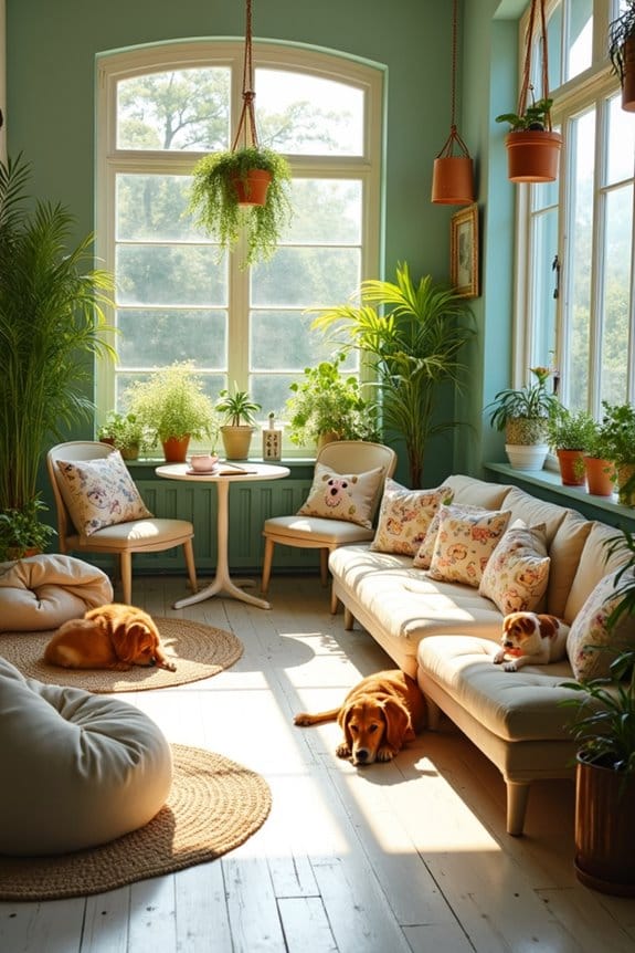 natural light and greenery