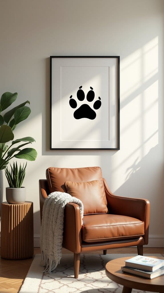paw print custom artwork gift