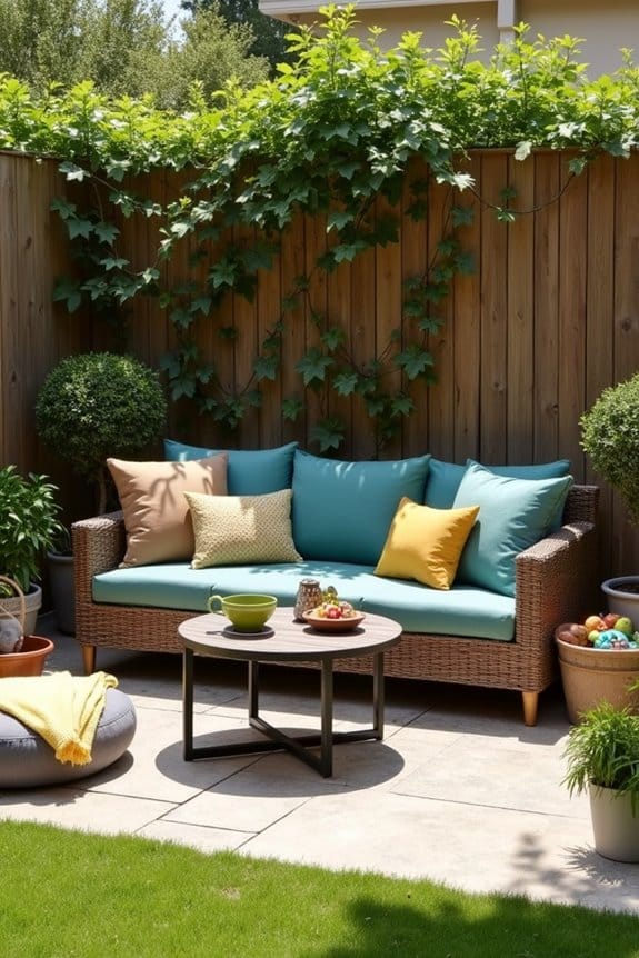 pet friendly outdoor furniture arrangement