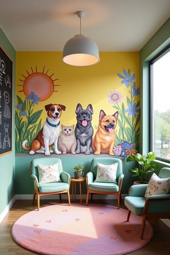 playful colorful pet art