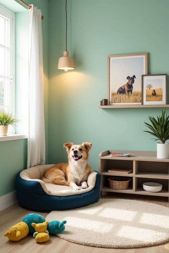 serene dog room color schemes