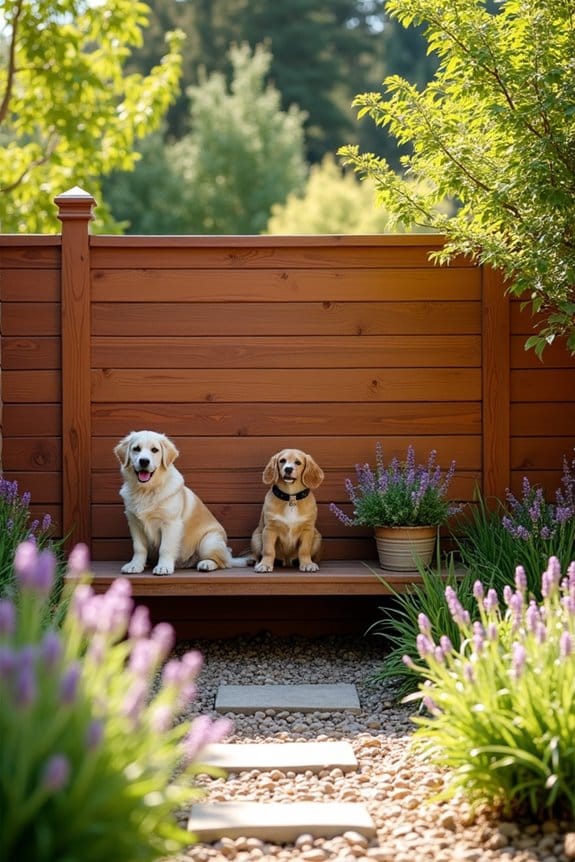 stylish natural wood fencing
